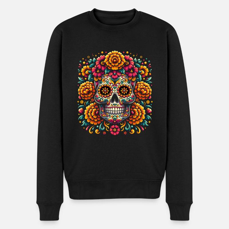 Dia de Los Muertos Sugar Skull Halloween - Pull Premium bio Homme - noir