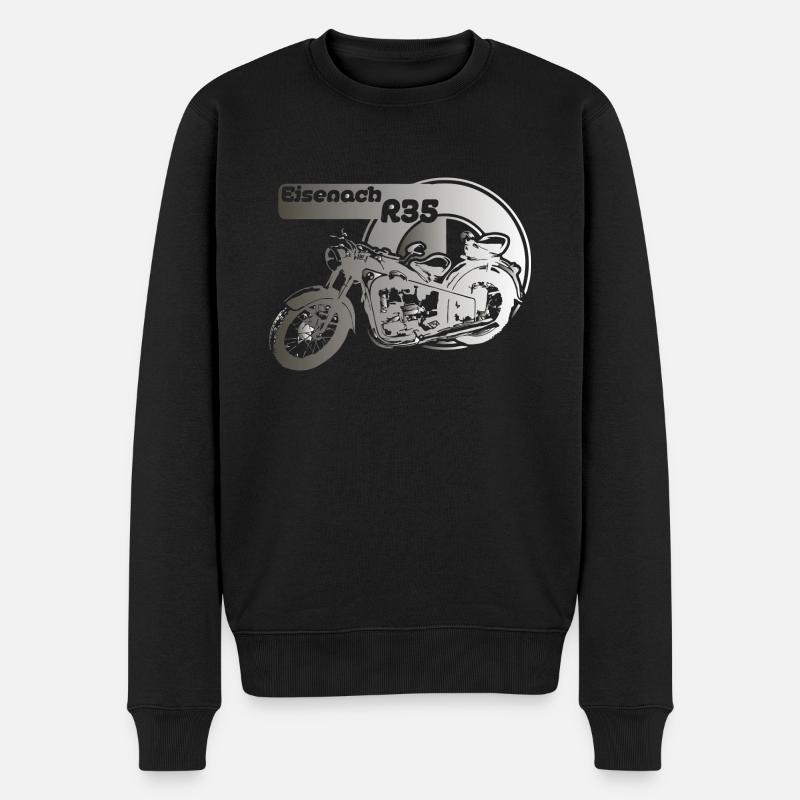 DDR Motorrad EMW R35 Logo - Männer Premium Bio Pullover - Schwarz