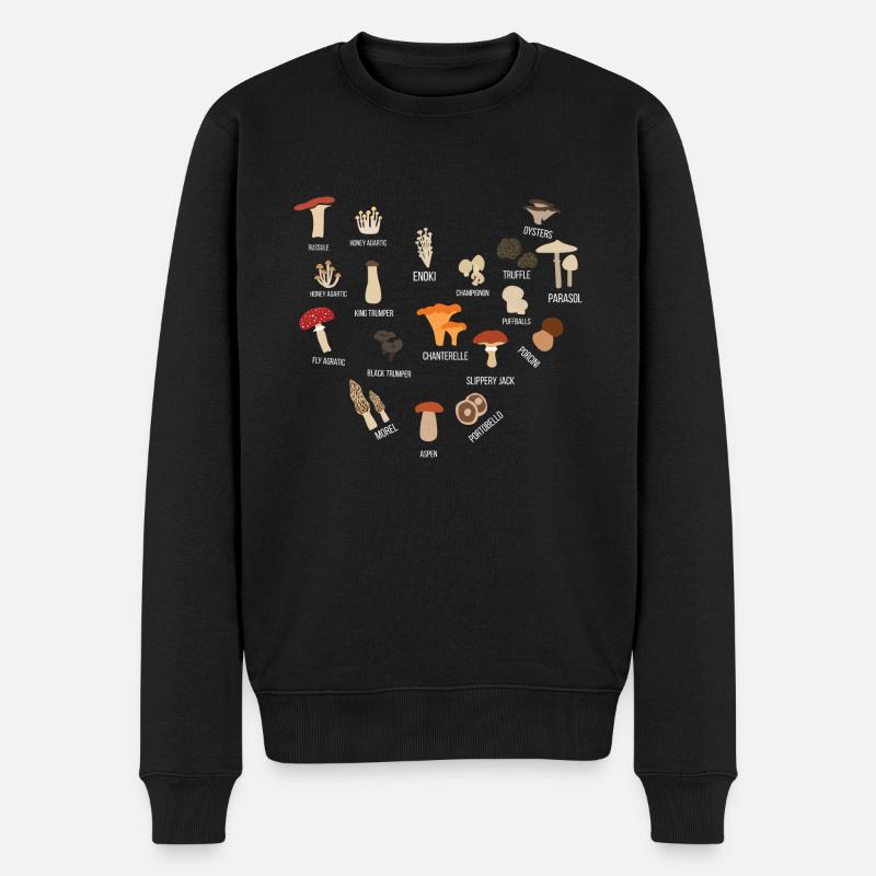 Cueilleur de champignons - Pull Premium bio Homme - noir