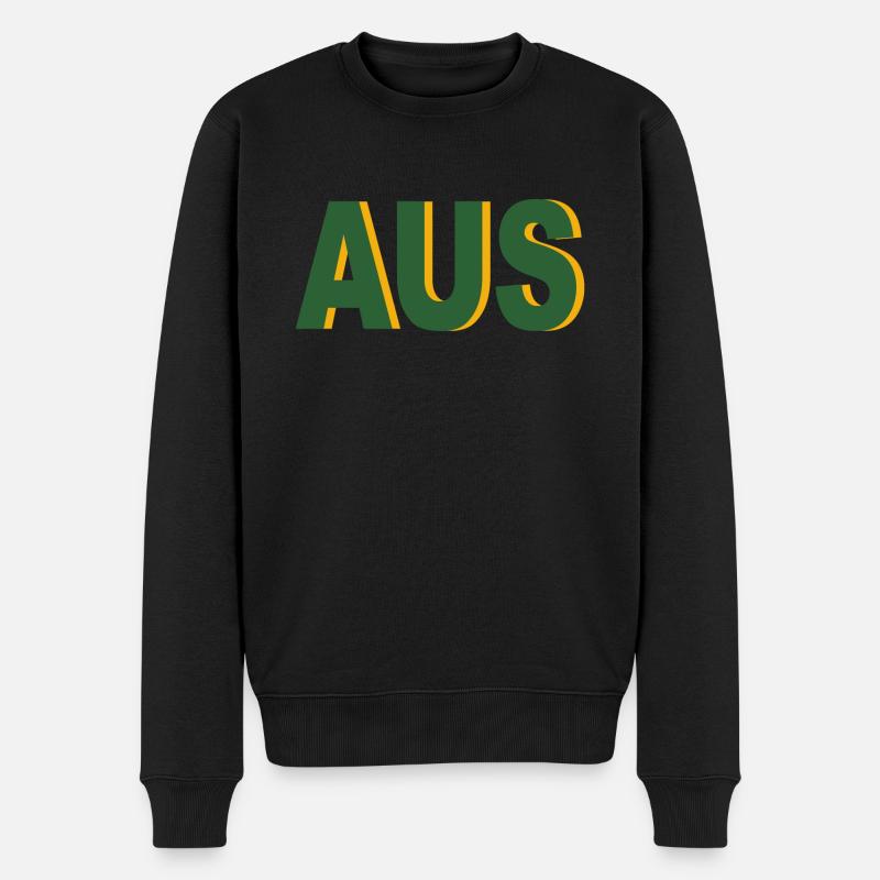 AUS - Männer Premium Bio Pullover - Schwarz