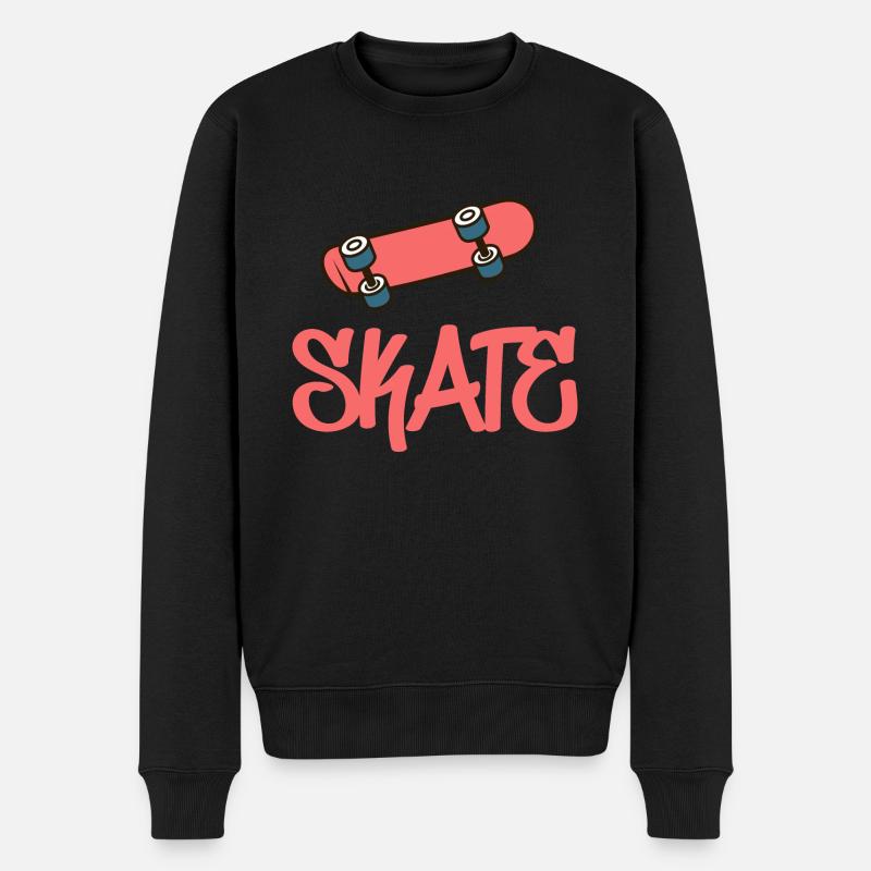 Skate Skateboard - Pull Premium bio Homme - noir