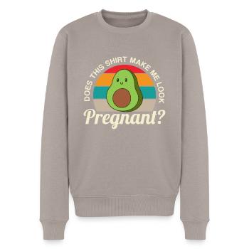 Schwangere lustige Sprichwort Schwangerschaft - Männer Premium Bio Pullover - Taupe - Vorne - Nico (187cm)