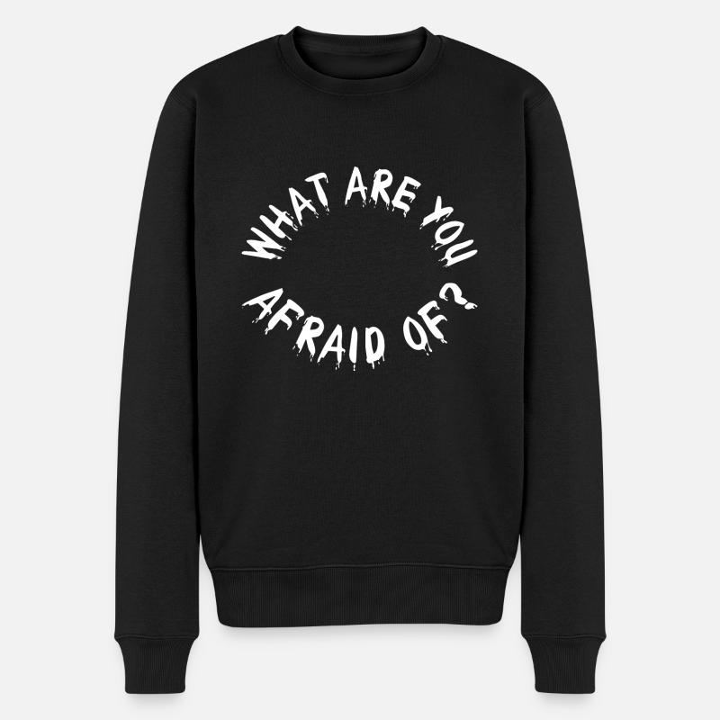 De quoi avez-vous peur - Pull Premium bio Homme - noir