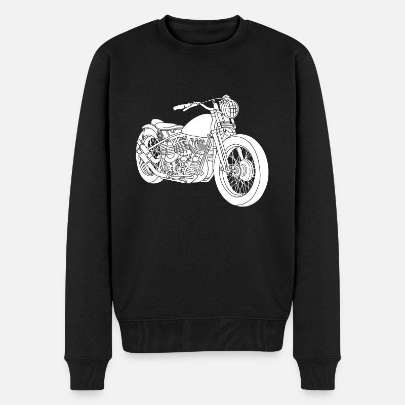 Motorrad - Männer Premium Bio Pullover - Schwarz