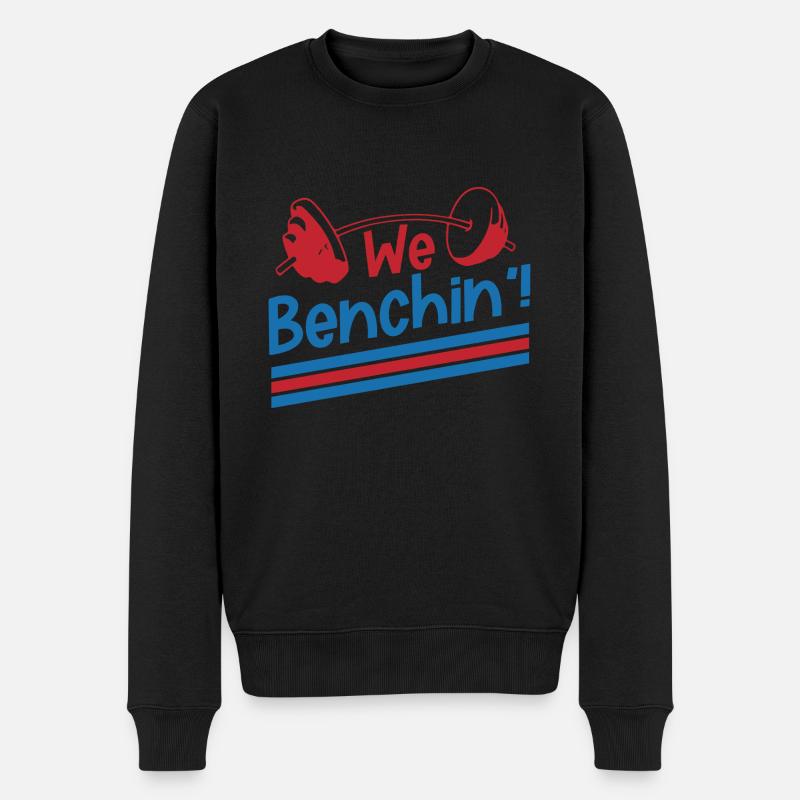 Benchpress Powerlifter Gym Entraînement - Pull Premium bio Homme - noir