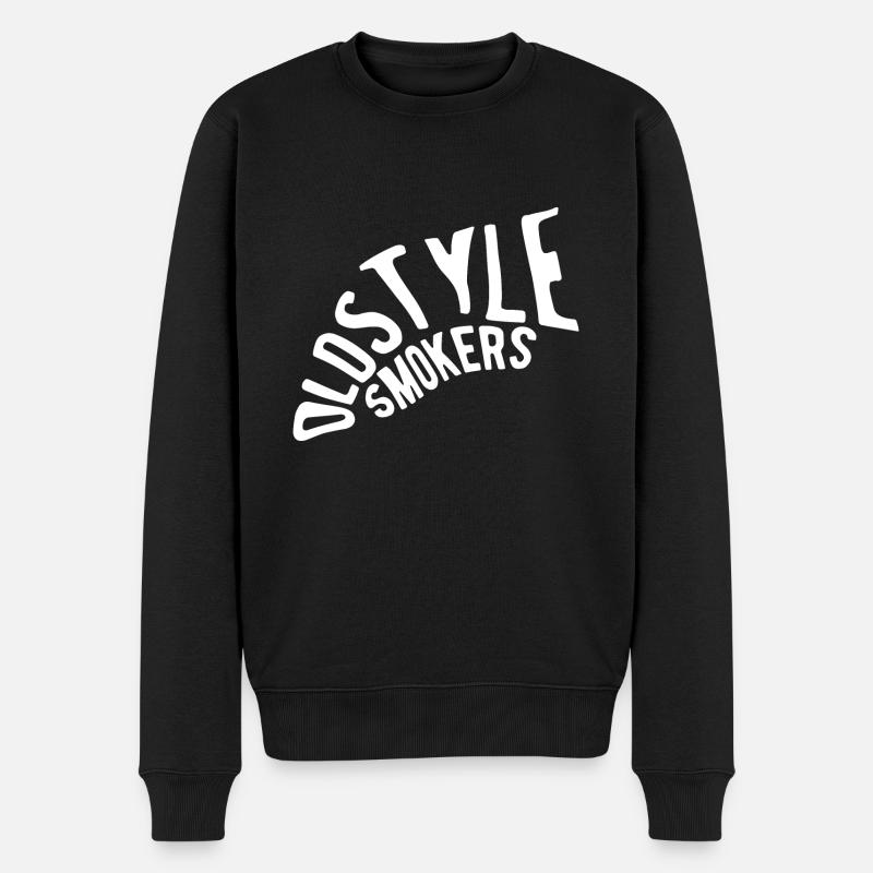 Oldstyle smokers - Männer Premium Bio Pullover - Schwarz