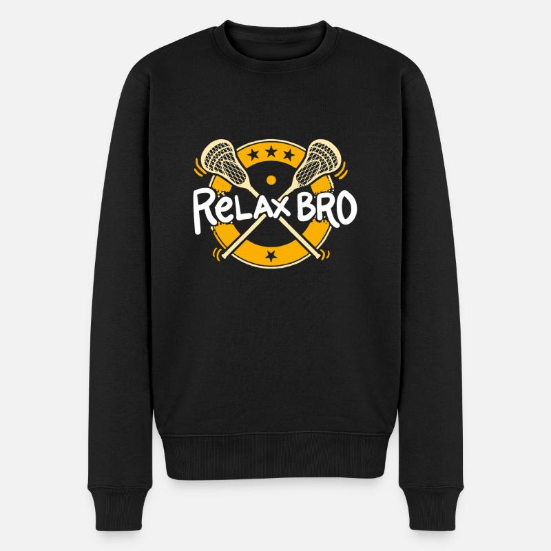 Relax Bro - Männer Premium Bio Pullover - Schwarz