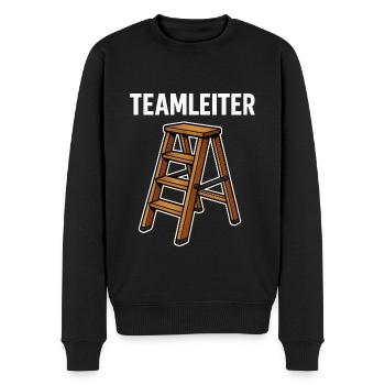 Team Leader Leader in Office Team Work - Men's Premium Organic Jumper - black - Front - Nico (187cm)