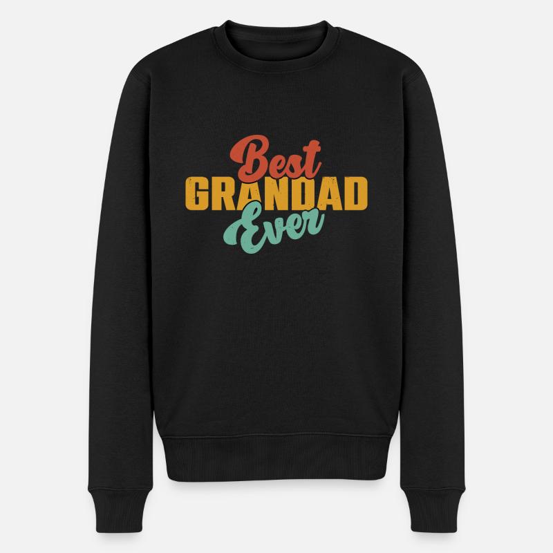 Bester Opa Der Welt - Männer Premium Bio Pullover - Schwarz
