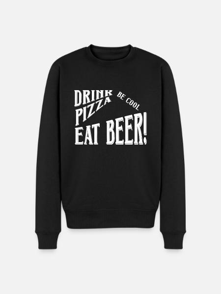 Drink Pizza Eat Beer - Men's Premium Organic Jumper - black