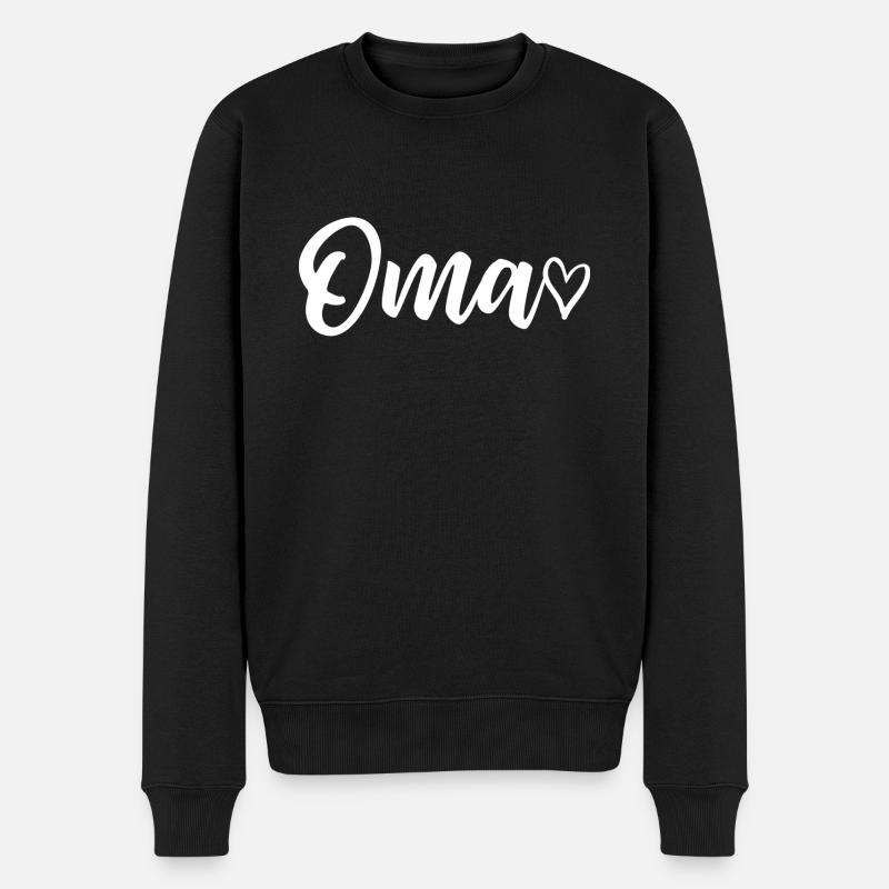 Oma - Geschenk Oma Großmutter Geburtstag - Männer Premium Bio Pullover - Schwarz