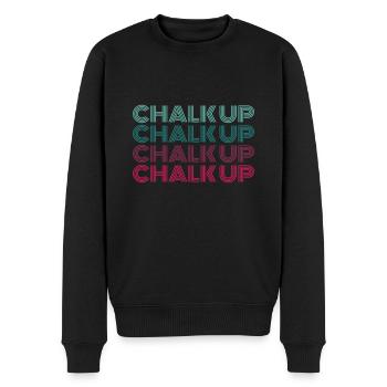Boulderer Chalk Up Bouldern - Männer Premium Bio Pullover - Schwarz - Vorne - Nico (187cm)