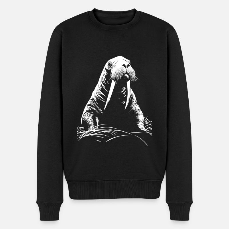 Walrus - Männer Premium Bio Pullover - Schwarz