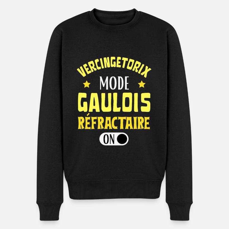 Mode Gaulois Réfractaire Activé - Pull Premium bio Homme - noir
