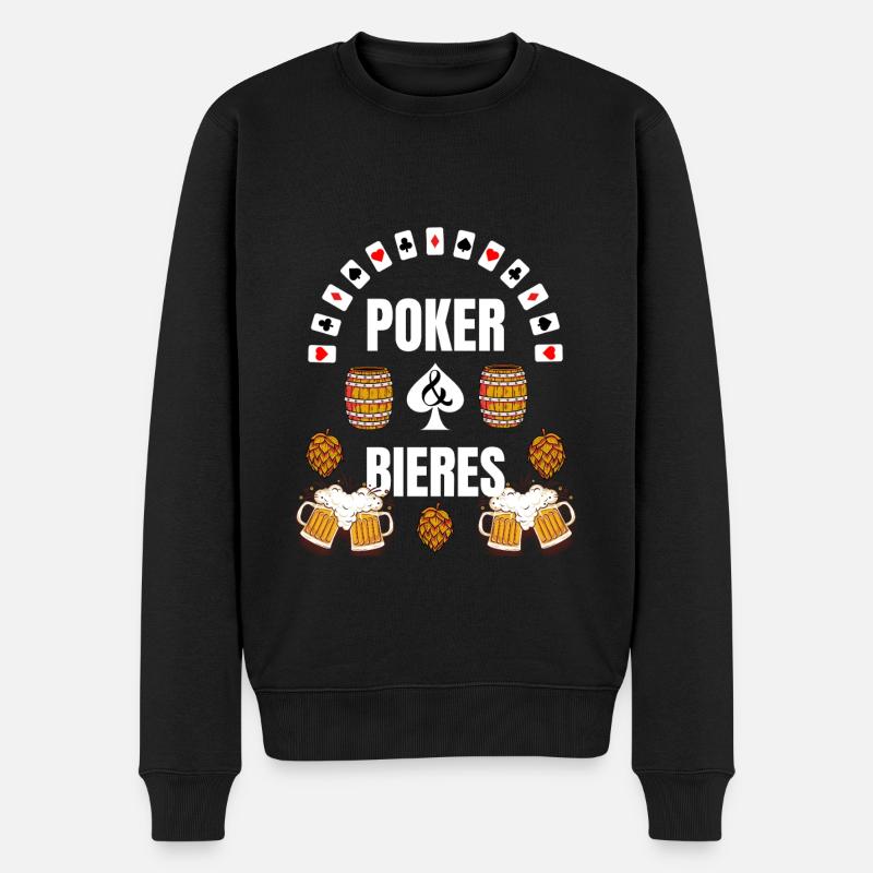 Poker et Bières - Pull Premium bio Homme - noir