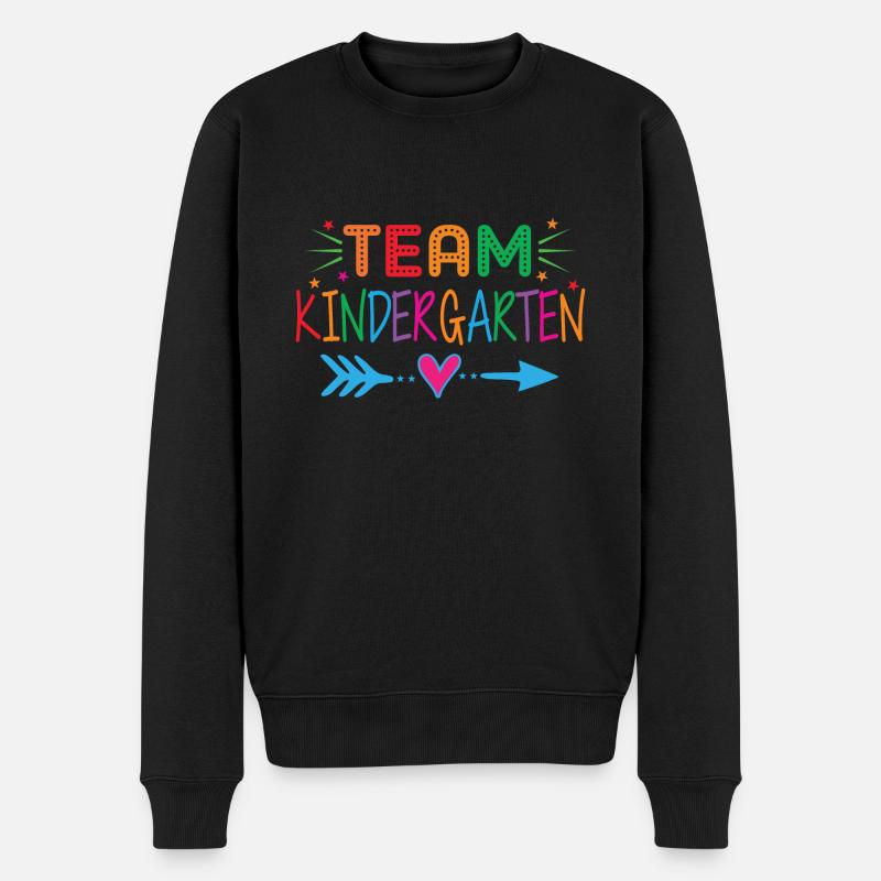 Team Kindergarten Eltern Erzieher Vorschule - Männer Premium Bio Pullover - Schwarz