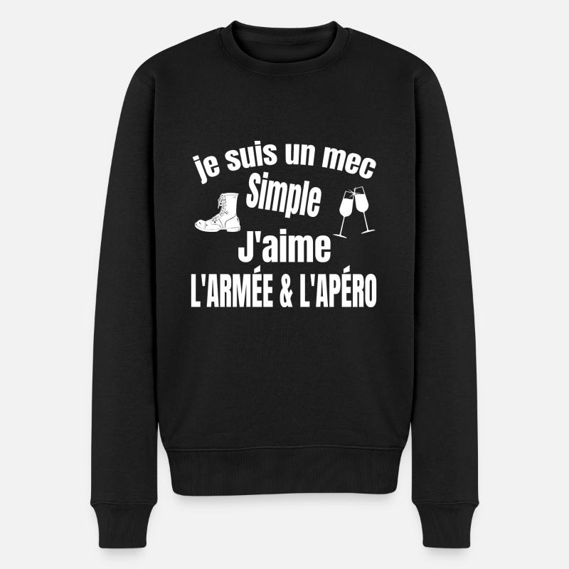 armée et apéro - Pull Premium bio Homme - noir