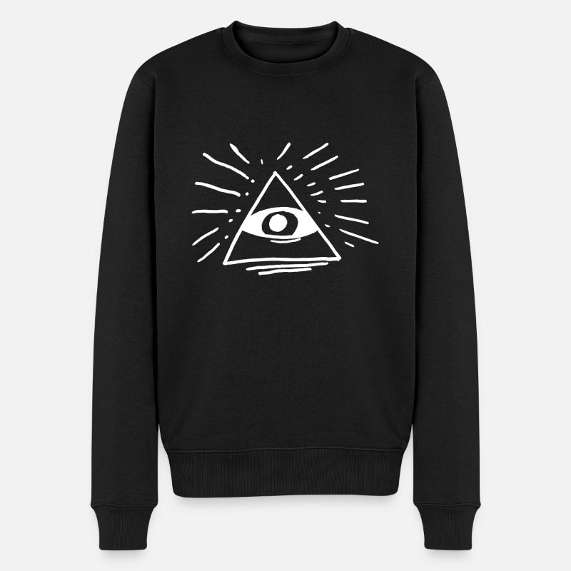 Œil Illuminati - Pull Premium bio Homme - noir