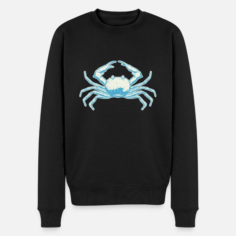 Krabbe - Männer Premium Bio Pullover - Schwarz