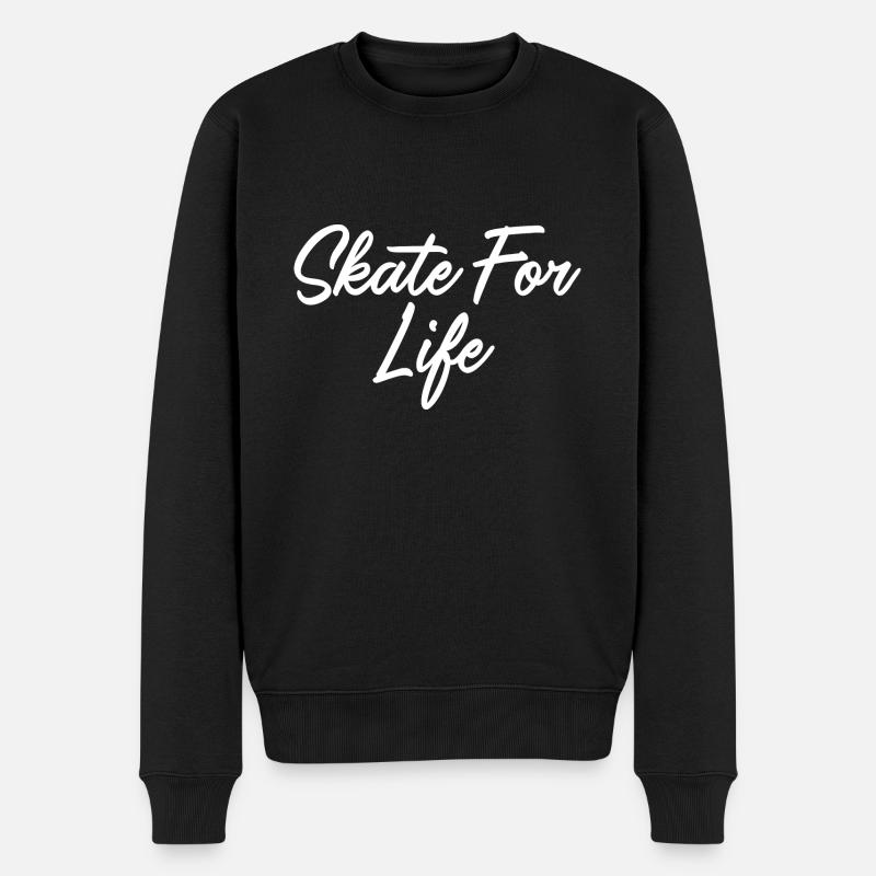 Skate for life - Männer Premium Bio Pullover - Schwarz