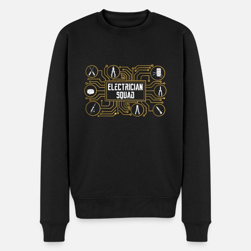 Electrician Craftsman Électronique Tension - Pull Premium bio Homme - noir