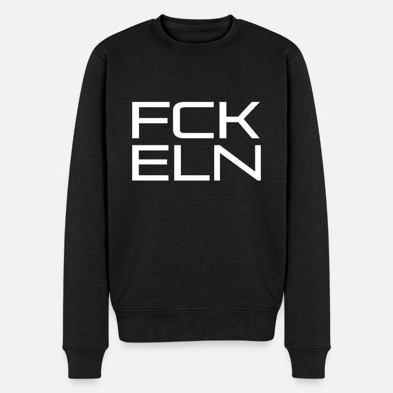 fck eln - Männer Premium Bio Pullover - Schwarz