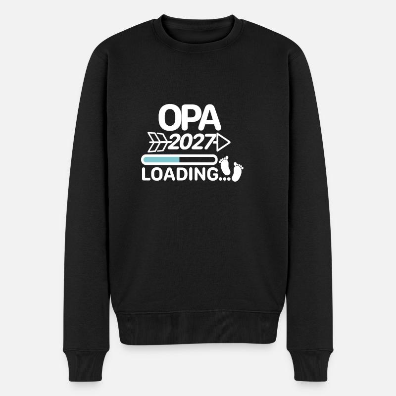 Opa 2027 Babyfüsse - Männer Premium Bio Pullover - Schwarz
