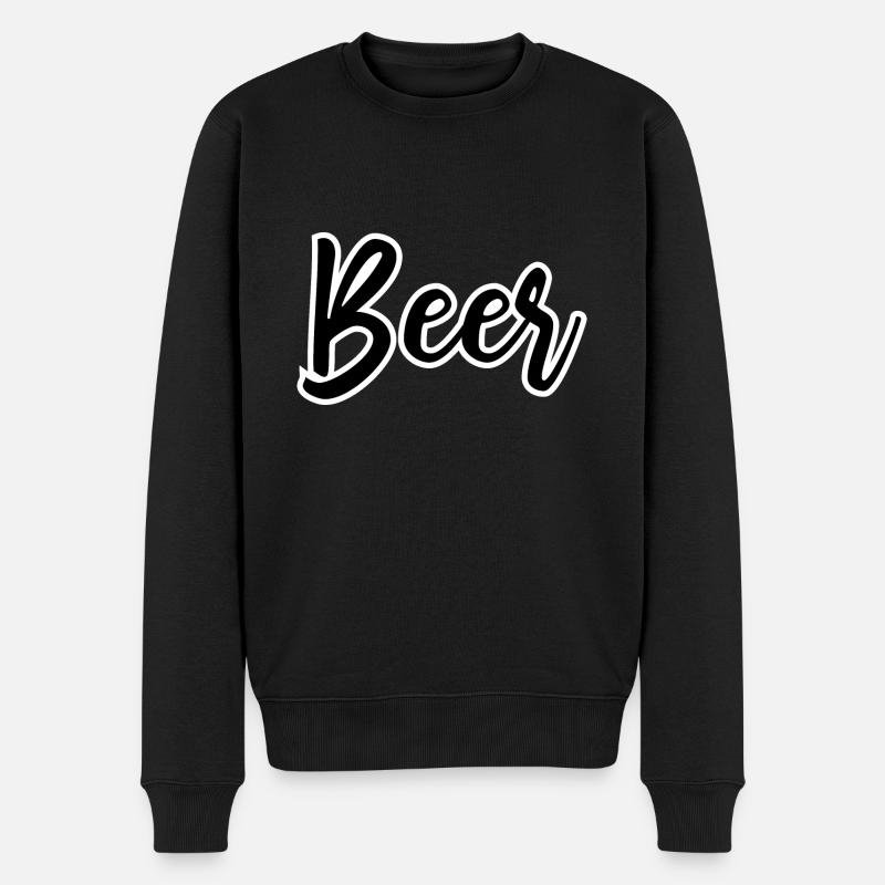 Beer - Männer Premium Bio Pullover - Schwarz