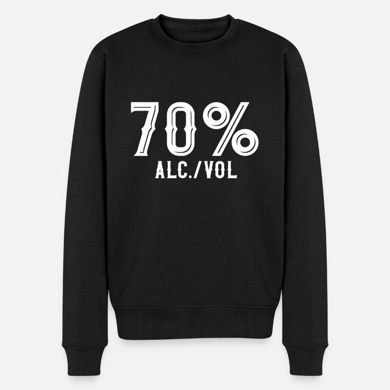 70% Alc Vol - Pull Premium bio Homme - noir