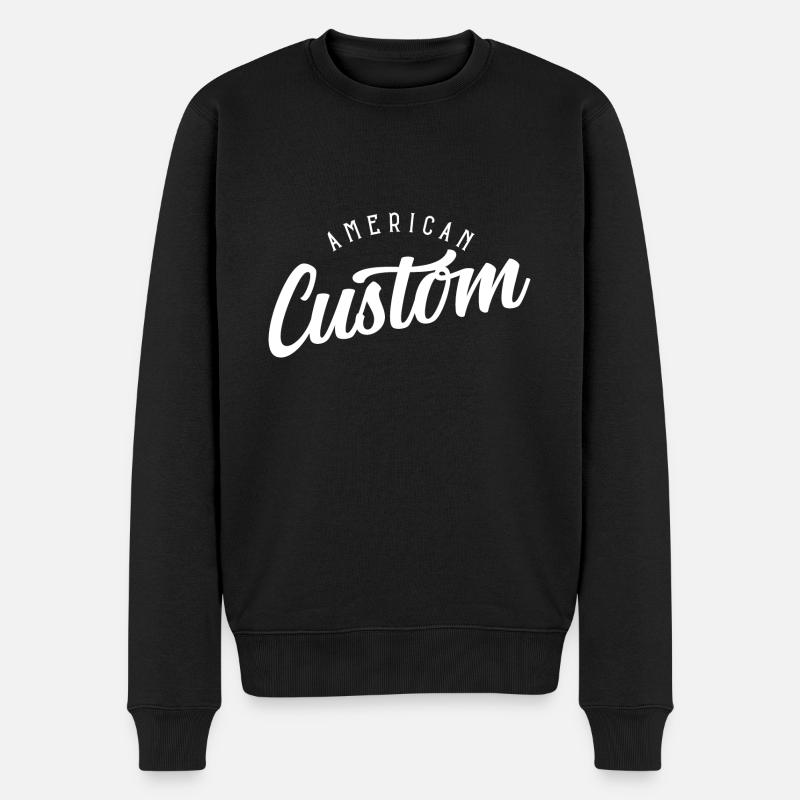 American Custom - Männer Premium Bio Pullover - Schwarz