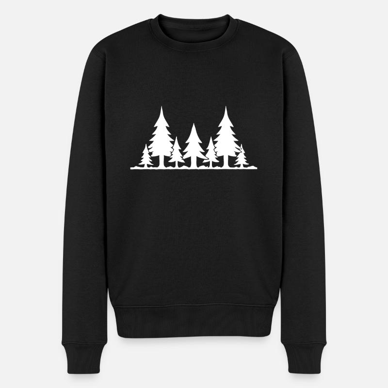 Wald - Männer Premium Bio Pullover - Schwarz