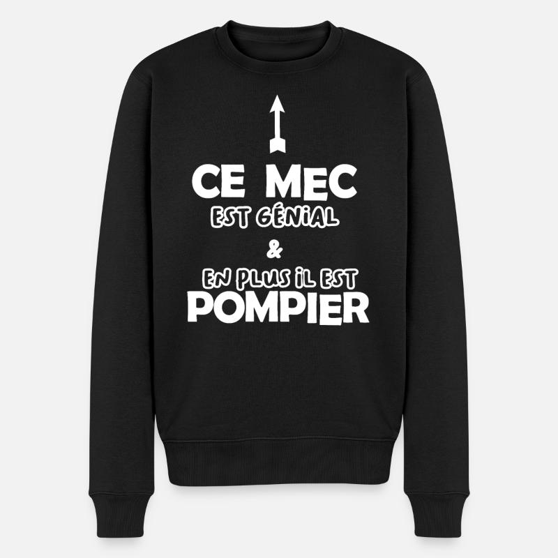 Ce mec est génial cadeau pompier humour - Pull Premium bio Homme - noir