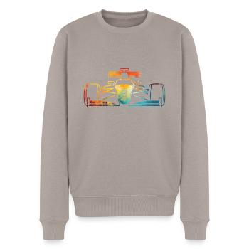 Rennwagen - Männer Premium Bio Pullover - Taupe - Vorne - Nico (187cm)