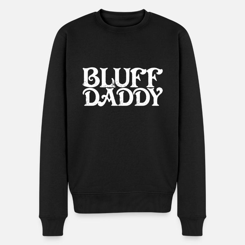Bluff Daddy 3 - Männer Premium Bio Pullover - Schwarz
