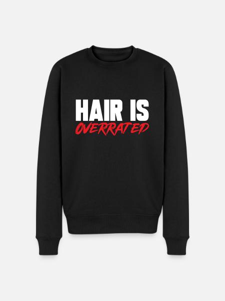 Glatze Kahlköpfigkeit Bart Glatzkopf - Männer Premium Bio Pullover - Schwarz