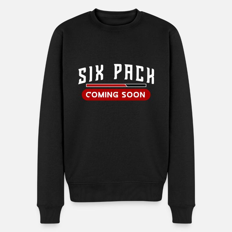 Six Pack Coming Soon 21 - Männer Premium Bio Pullover - Schwarz