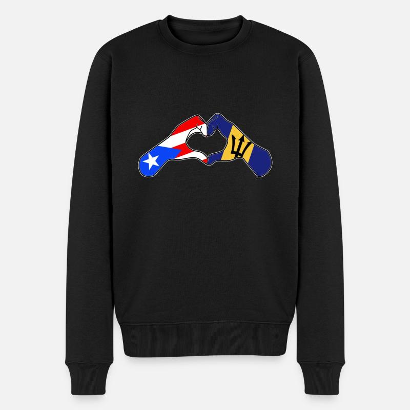 Barbados Flagge Barbadier Bajan - Männer Premium Bio Pullover - Schwarz