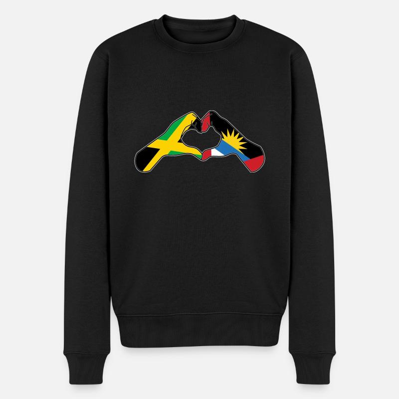 Drapeau d’Antigua-et-Barbuda - Pull Premium bio Homme - noir