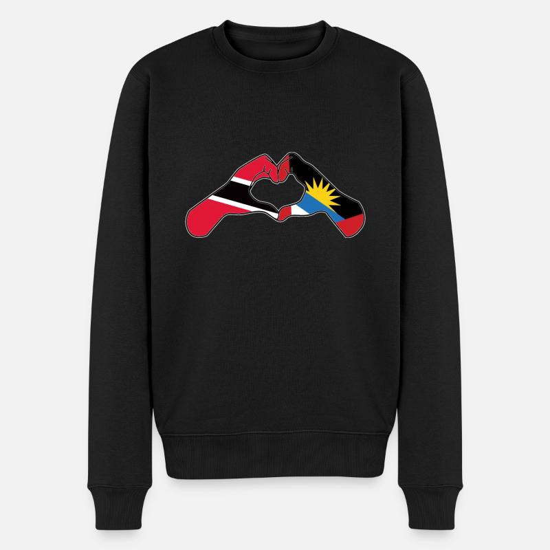Drapeau d’Antigua-et-Barbuda - Pull Premium bio Homme - noir
