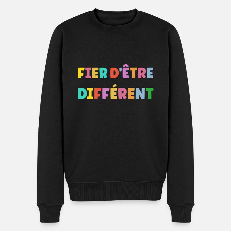 Fier d'etre différent - Pull Premium bio Homme - noir
