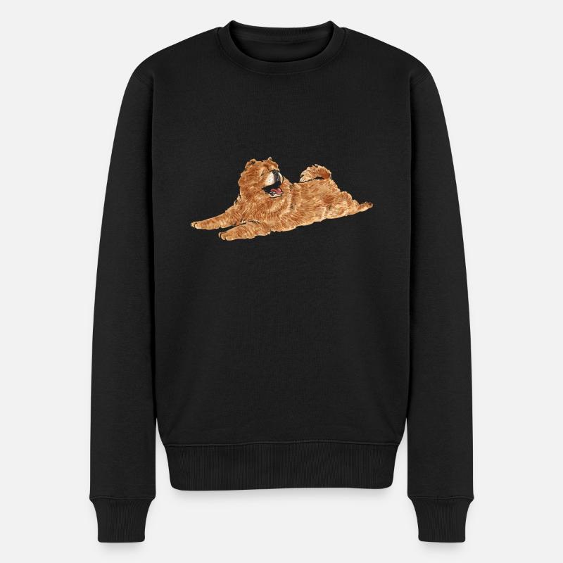 Chow Chow Chien - Pull Premium bio Homme - noir