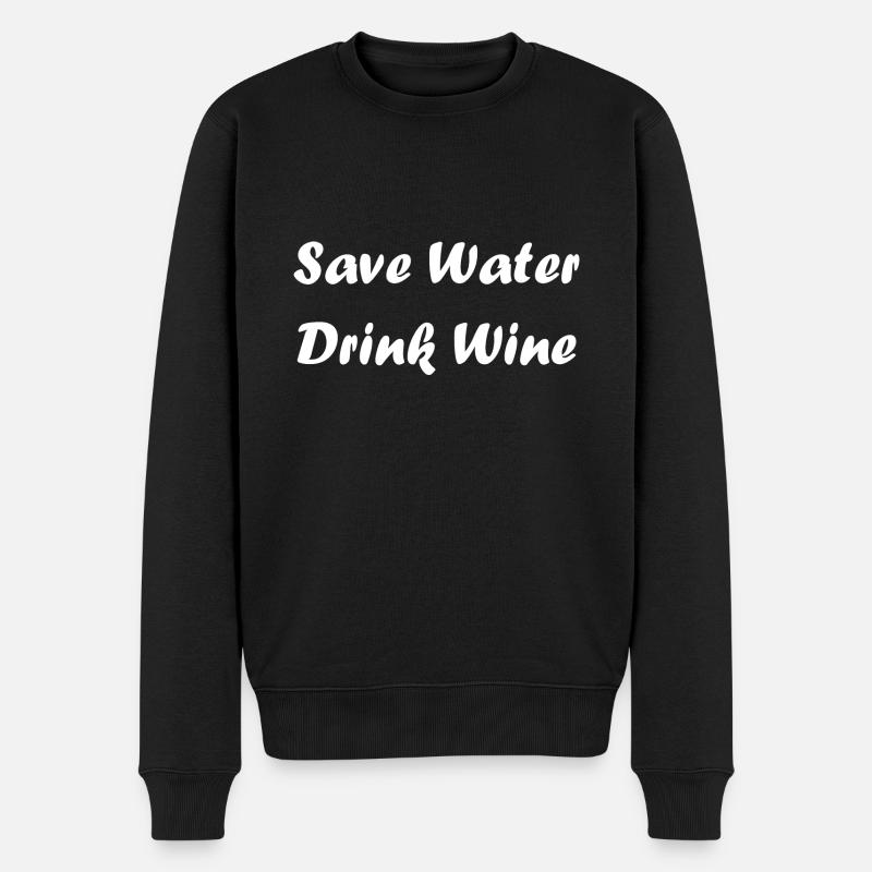 Save water drink wine - Pull Premium bio Homme - noir