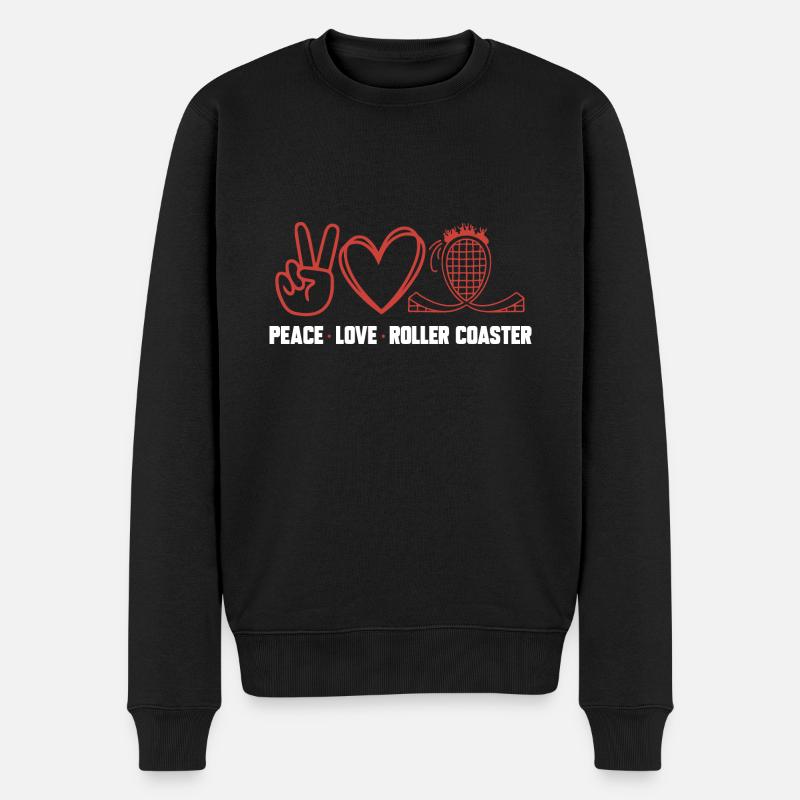 Parc d’attractions Roller Coaster - Pull Premium bio Homme - noir