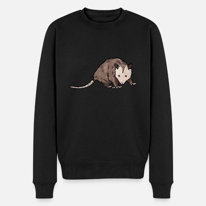 Opossum - Männer Premium Bio Pullover - Schwarz