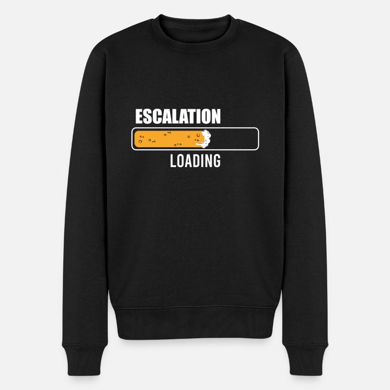 Escalation Loading Bier - Männer Premium Bio Pullover - Schwarz