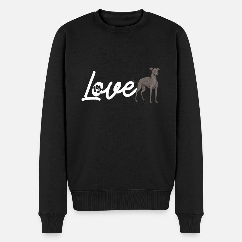 Lévrier italien Greyhound Chiens - Pull Premium bio Homme - noir