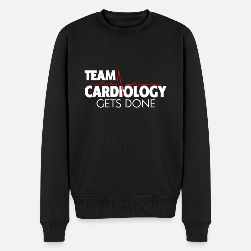 Team Cardiology Gets Done 2 - Männer Premium Bio Pullover - Schwarz
