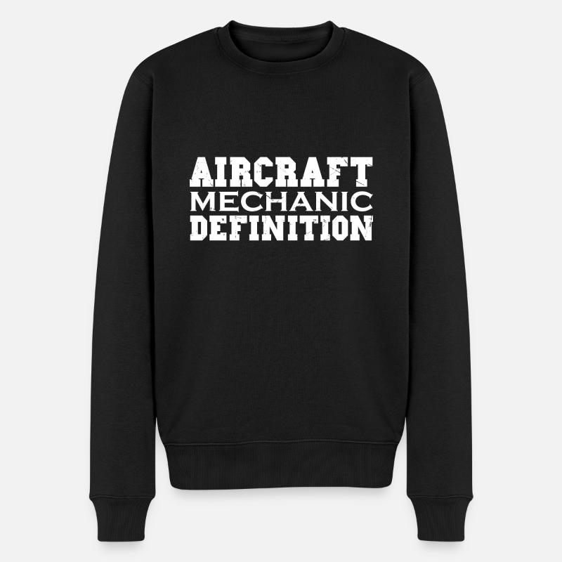 Fluggerätemechaniker Flugzeug Techniker - Männer Premium Bio Pullover - Schwarz