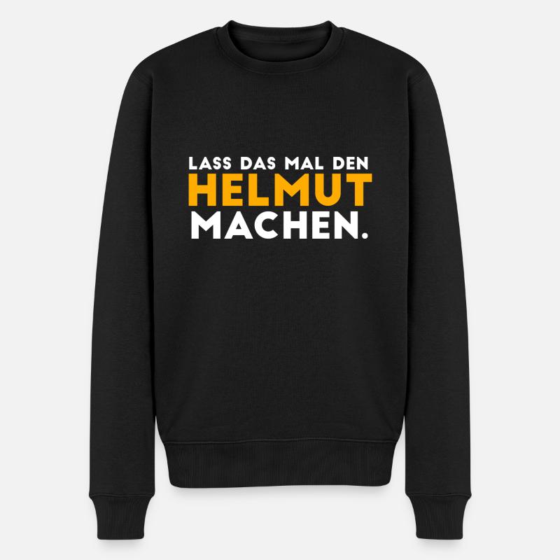 Herren Helmut Spruch Lustig Geburtstag Vorname - Männer Premium Bio Pullover - Schwarz