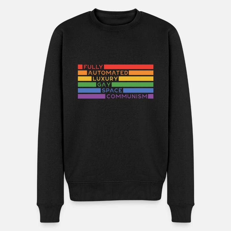 Fully Automated Luxury Gay Space Communism Lesbian - Männer Premium Bio Pullover - Schwarz